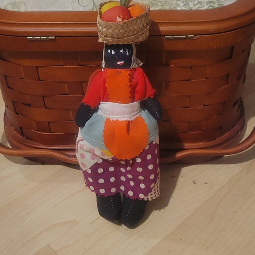 Vintage Woman Handmade Jamaican Cloth Doll